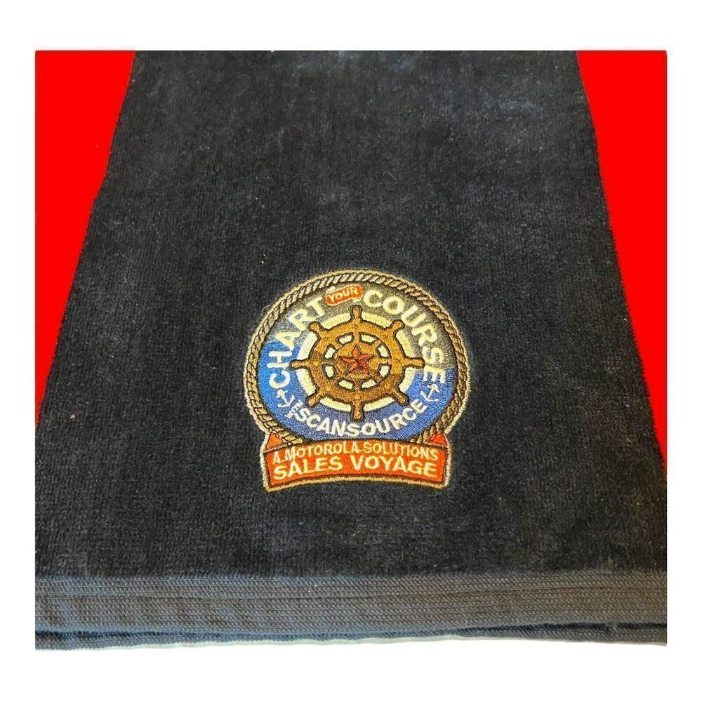 Motorola Solutions Sales Voyage Towel 1888 Mills Chart Course Advertising VTG